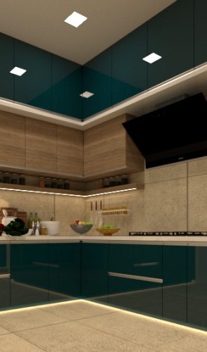 Abstract Living Room Interior