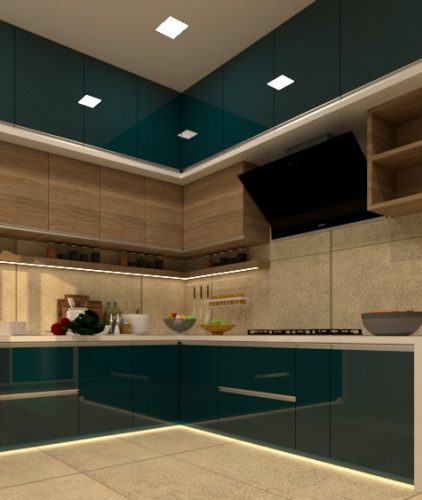 Abstract Living Room Interior