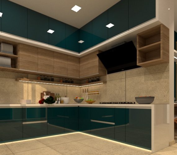 Abstract Living Room Interior