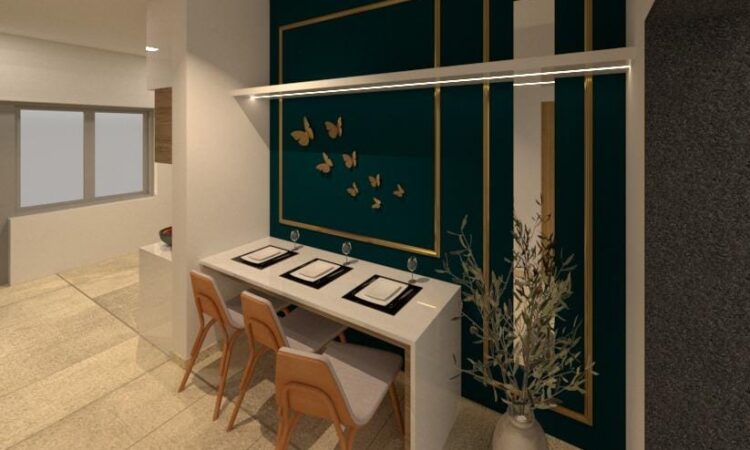 Triangle Concrete House on lake